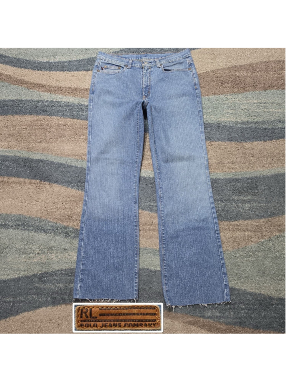 Polo Jeans Co Ralph Lauren Womens 10x32 Blue Denim Bootcut Jeans